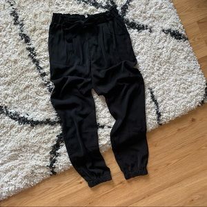 TopShop Stradivarius Black Paper Bag Pants